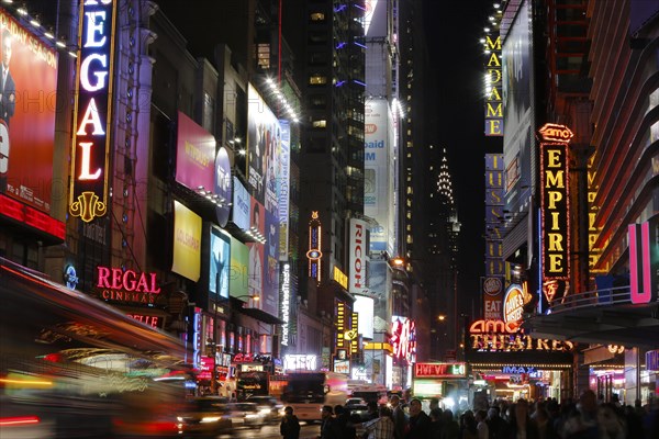 Neon signs of W 42nd Street