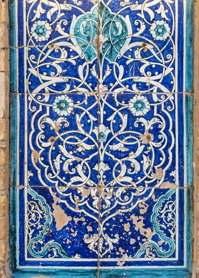 Tiled mosaics at Mausoleum of Makhmud Pakhlavan