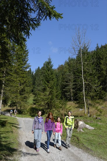 Family hiking