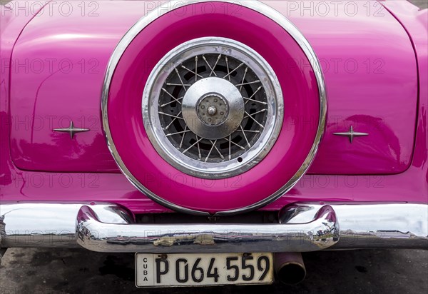 Pink convertible taxi
