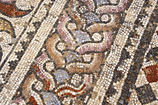 4th century geometric floor mosaic from the late Roman Jewish synagogue of Sardis