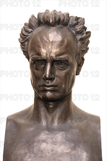 Self-portrait sculpture of Rudolph Tegner in his museum in Dronningmolle