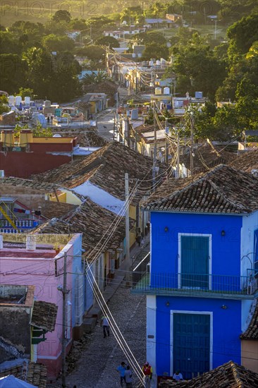 View from the bell tower of the church Convento de San Francisco de Asis onto the city