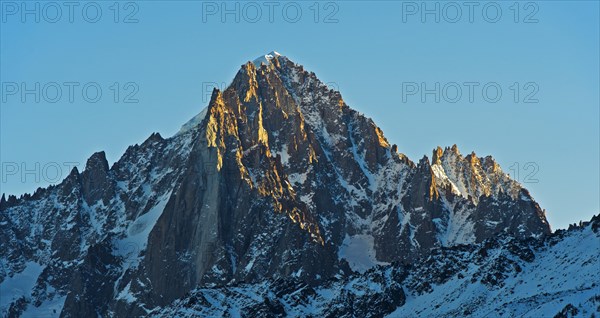 Mt Aiguille Verte with Mt Aiguille du Dru at the front