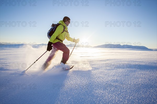 Snowshoe walker on Rodtinden