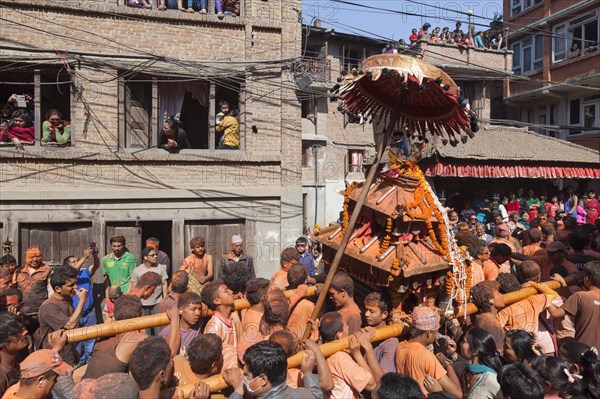 Scene from the Balkumari Jatra festival celebrating the Nepalese New Year