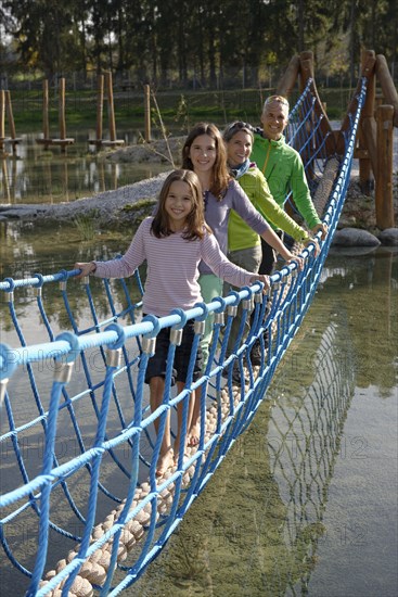 Family visiting the Erlebnispark Wasser Fisch Natur adventure park