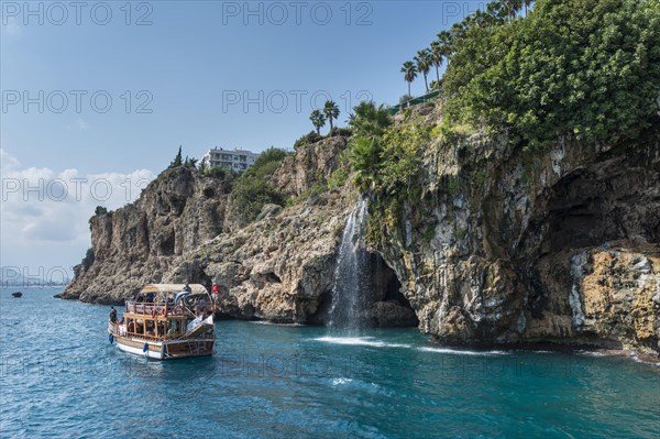 Excursion boat in the Gulf of Antalya