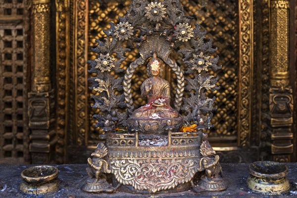 Buddhist bronze figure in Buddhist monastery Kwa Bahal