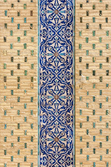 Tiled mosaics at Mausoleum of Makhmud Pakhlavan