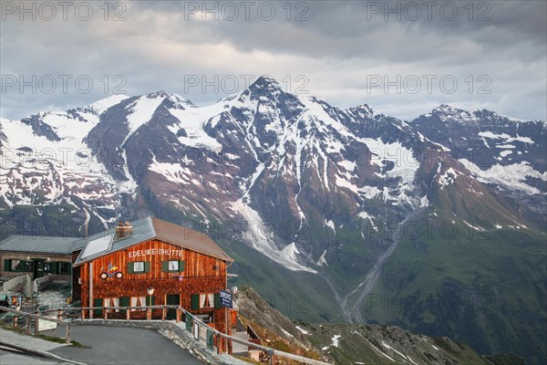 Edelweisshutte alpine hut in the early morning