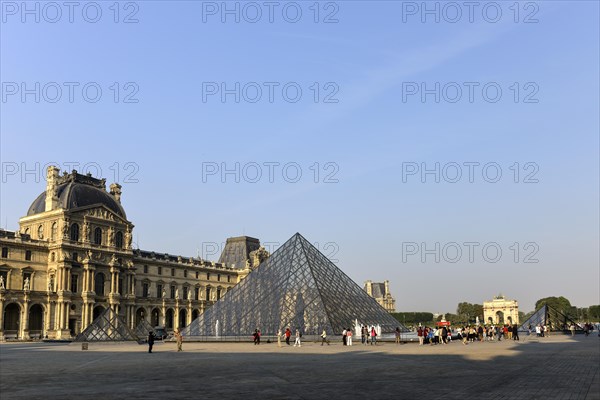 Glass pyramid in the courtyard of the Palais du Louvre