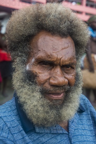 Bearded melanesian old man