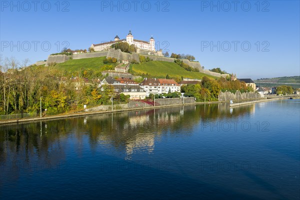 Festung Marienberg castle located on a hill above the town
