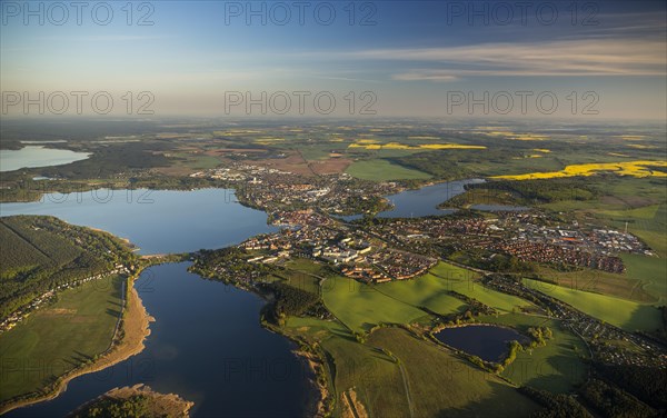 Waren with Feisnecker See Lake and Binnenmuritz Lake