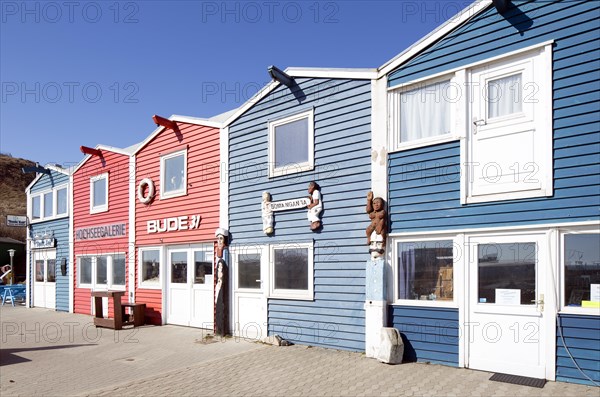 Replicas of historic lobster shacks
