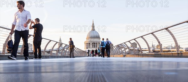 Millennium Bridge with St Paul's Cathedral