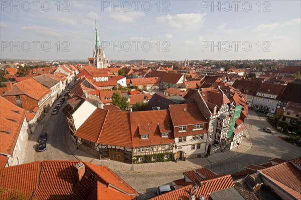 Cityscape and Marienkirche Church in Muhlhausen