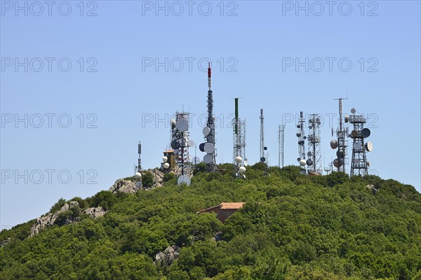 Transmitters on top of the Monte Ortobene