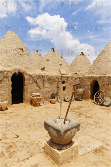 Beehive-shaped mud-brick trulli houses