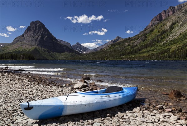 Canoe at Two Medicine Lake