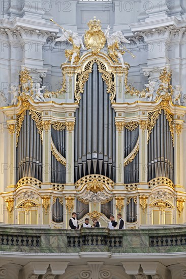 Church organ by Gottfried Silbermann in the Catholic Hofkirche