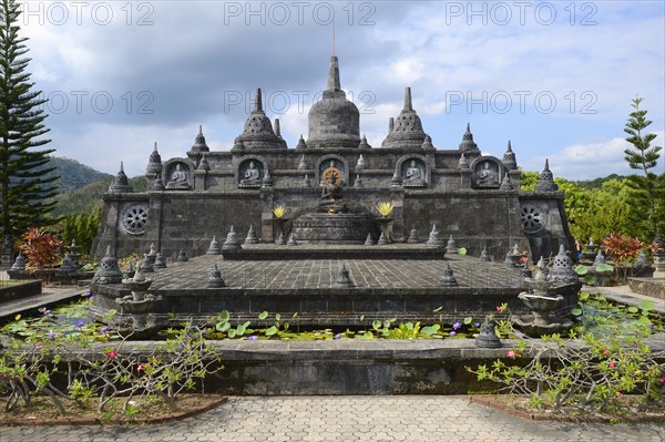 Large altar outside of the Buddhist Brahma Vihara Monastery