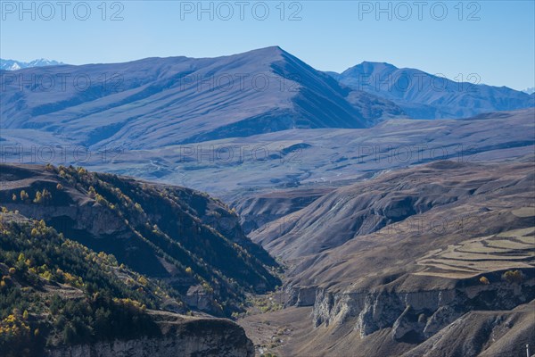 Overlook over the Chechen mountains