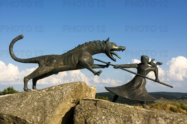 Sculpture of the Beast of Gevaudan
