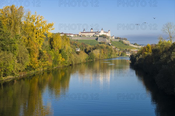 Festung Marienberg castle located on a hill above the town
