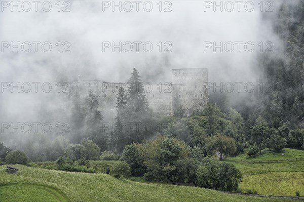 Berneck castle in the mist