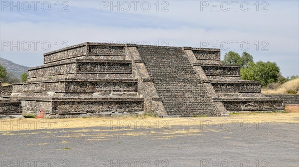Step pyramid at the Plaza de la Luna