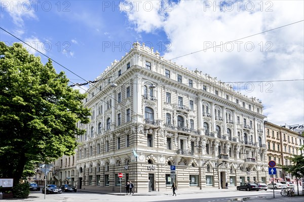 Facade of the building in No. 10b Elizabetes iela street