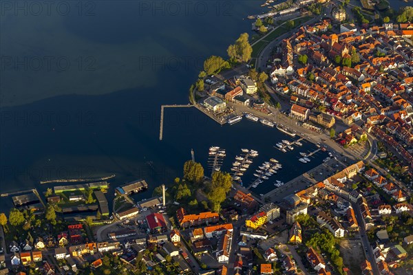 Waren with the marina on Binnenmuritz Lake