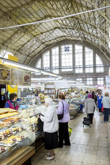 Stands in the market hall