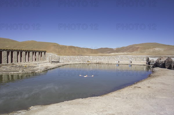 Pool with warm water at 4200 m at the Tatio geysers