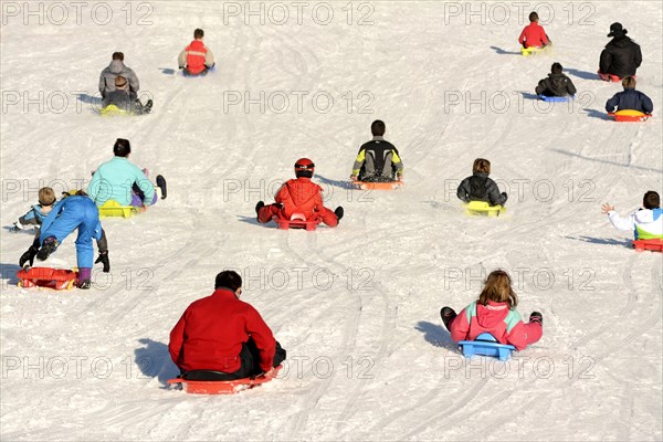 People sledging