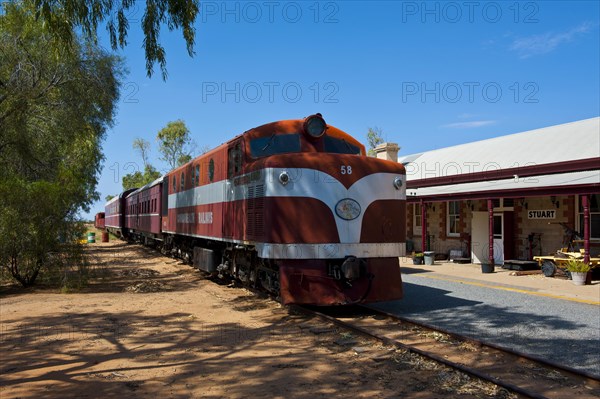 The Ghan in the Old Ghan Heritage Railway and Museum