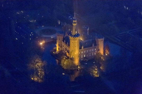 Aerial view of Moyland moated castle