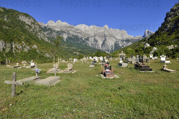Catholic cemetery in Theth or Thethi