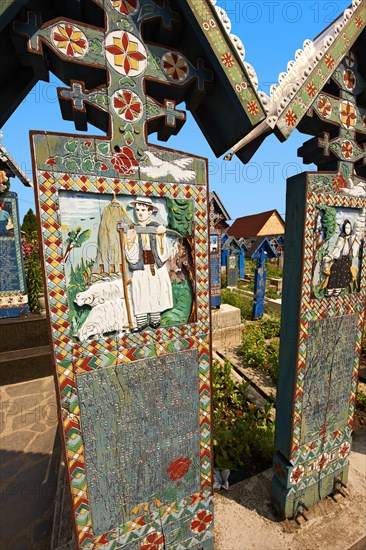 Tombstones in The Merry Cemetery