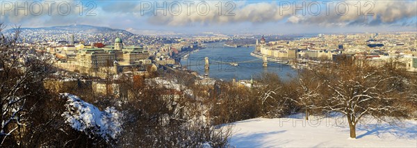 Panoramic view of Budapest and the Danube