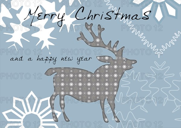 Christmas card 'Merry Christmas and a Happy New Year'