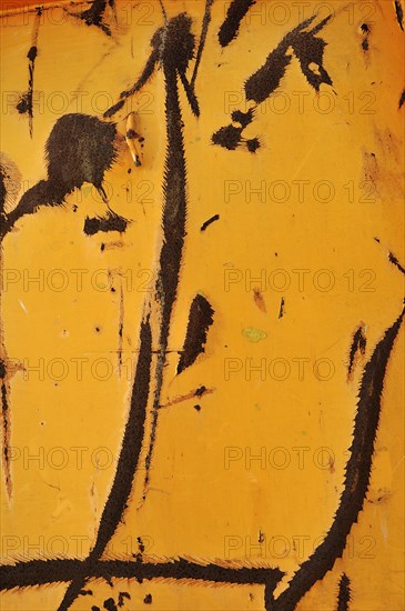 Orange paint and rust