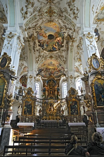 Main altar and ceiling frescoes