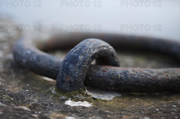 Closeup of a mooring ring on the side of Bridgwater Quay