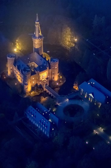 Aerial view of Moyland moated castle