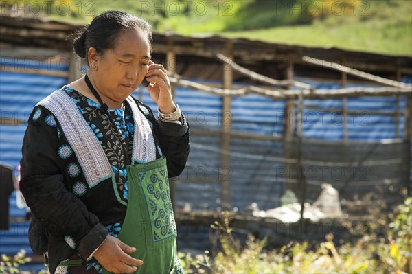 Traditionally dressed woman from the mountain or hill tribe people