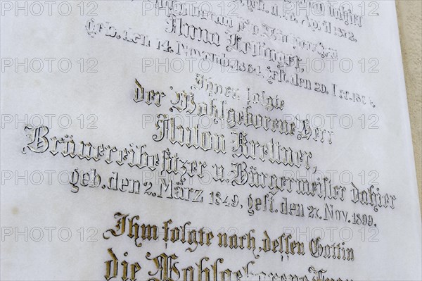 Grave stone of Anton Krettner