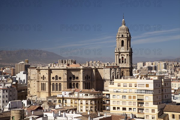View from Alcazaba Fortress towards the historic city centre and Catedral de la Encarnacion